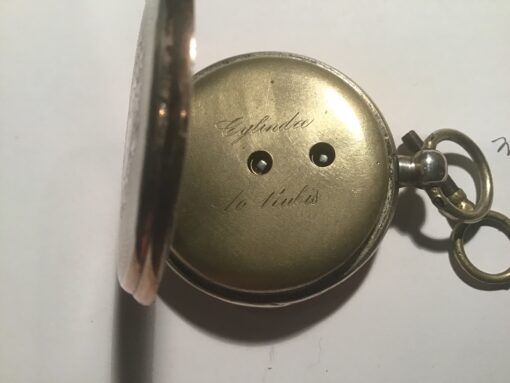 Sleutel horloge  zilver 0.800 anno 1900/10 met sleuteltje - Afbeelding 4